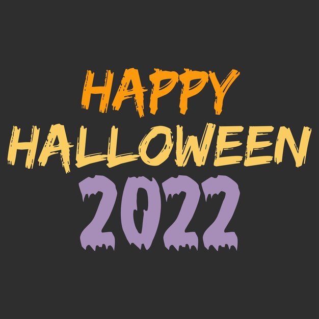 Felice Halloween testo di saluto EPS vettoriale per post sui social media, magliette, citazioni e così via.