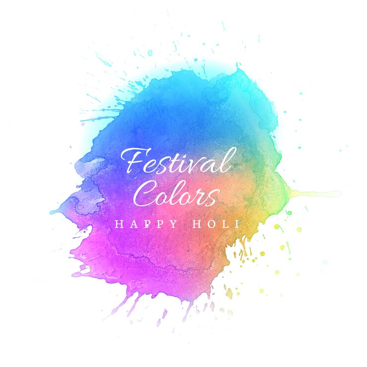 Vettore felice holi indian festival di primavera di colori di sfondo