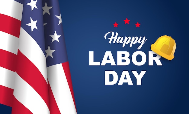 Felice Labor Day Design di sfondo Biglietto di auguri Banner Poster Illustrazione vettoriale