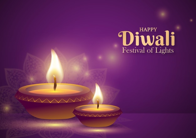 Felice lampada ad olio diwali
