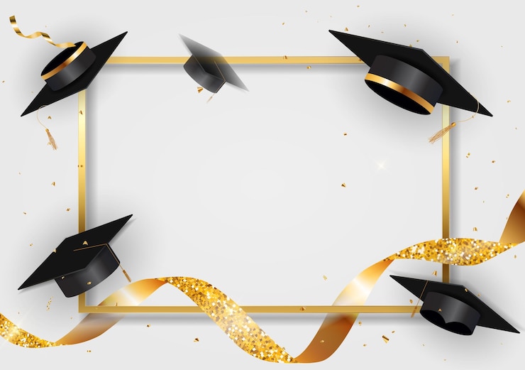 Vettore felice laurea saluto sfondo vettoriale illustrationxd