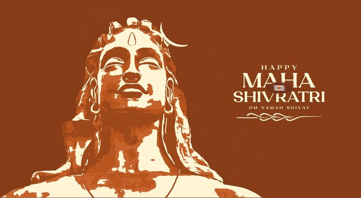 Vettore felice maha shivratri festival signore adiyogi culto sfondo vettoriale