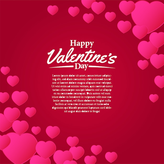 Felice modello di banner giorno di San Valentino