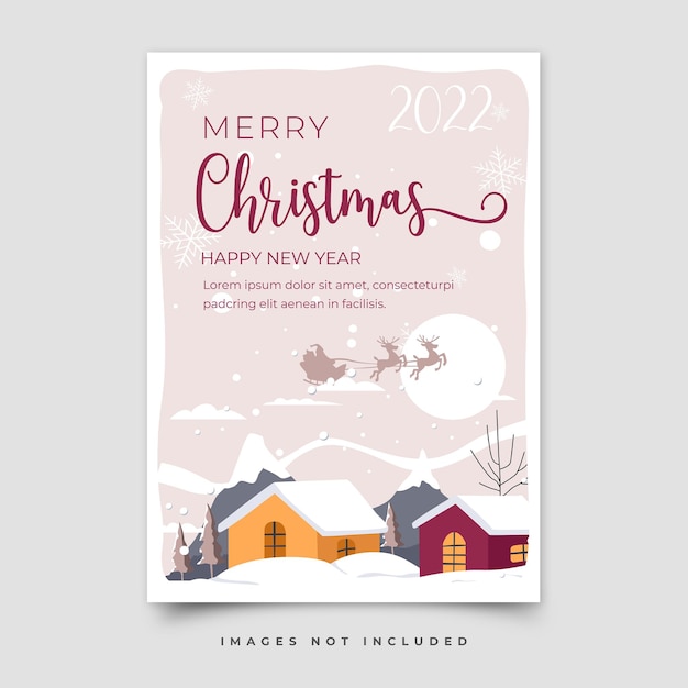 Felice Natale Vettori Illustrazione piana
