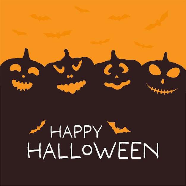 Felice notte di Halloween sfondo Illustrazione vettoriale