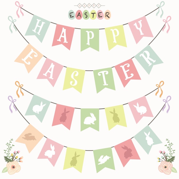 Felice Pasqua Banner Flag Set