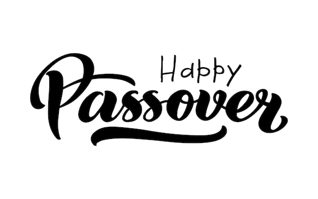 Felice Pasqua vettoriale scritte a mano modello di calligrafia pasquale per le vacanze ebraiche per la tipografia