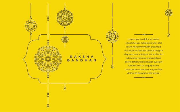 Felice Raksha Bandhan Card Background Design