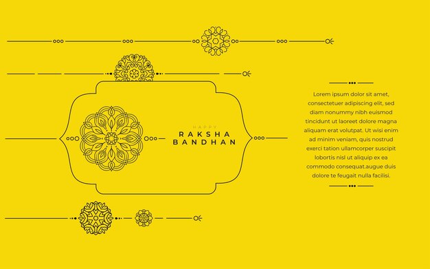 Felice Raksha Bandhan Card Background Design