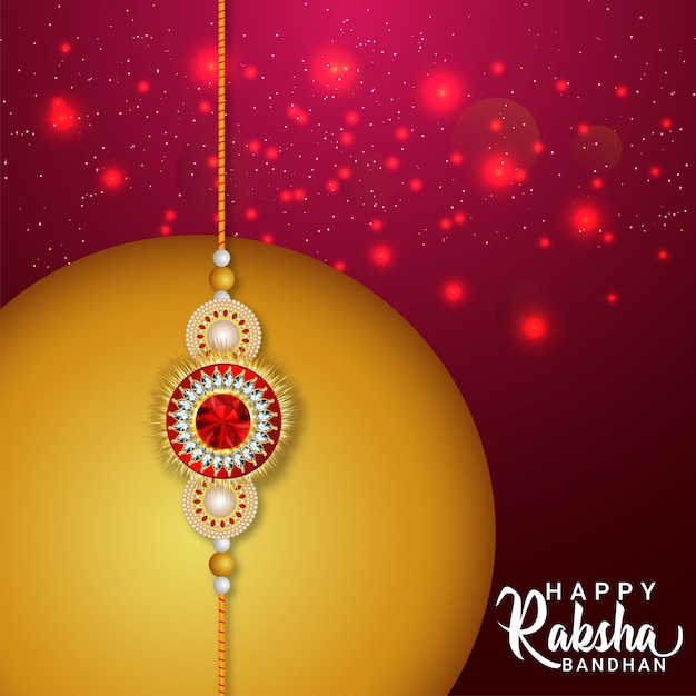 Felice raksha bandhan carta di auguri per il festival indiano