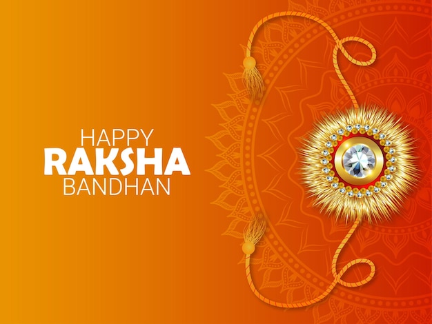 Felice Raksha Bandhan carta di congratulazioni per la celebrazione del festival indiano