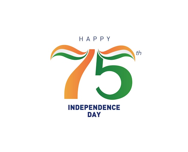 Felice settantacinquesimo giorno dell'indipendenza dell'India illustrazione vettoriale.