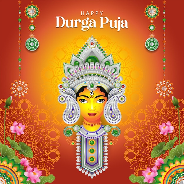 Felice sfondo di Durga Puja