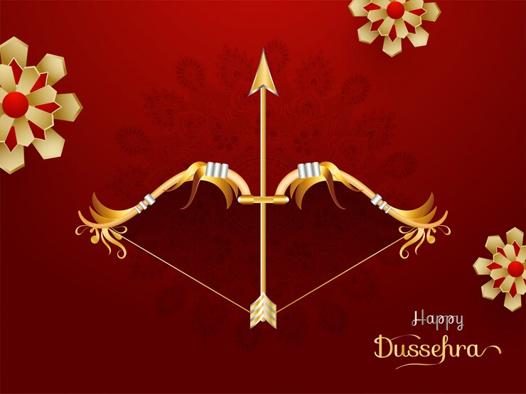 Vettore felice sfondo dussehra.