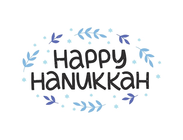 Felice tipografia di celebrazione di vettore di Hanukkah.