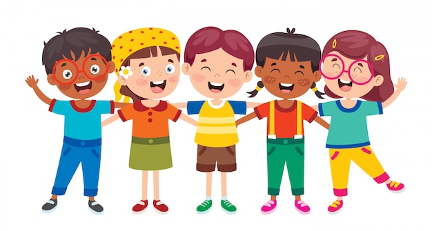 Felici piccoli bambini che si divertono
