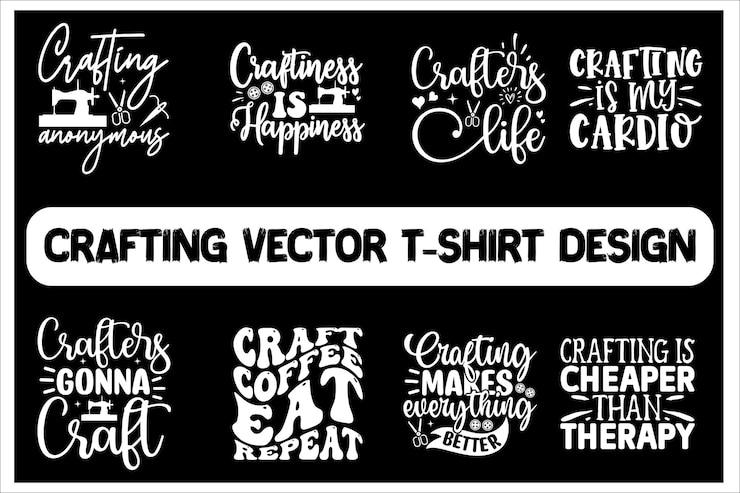 Vettore felicità fatta a mano crafty vector tees