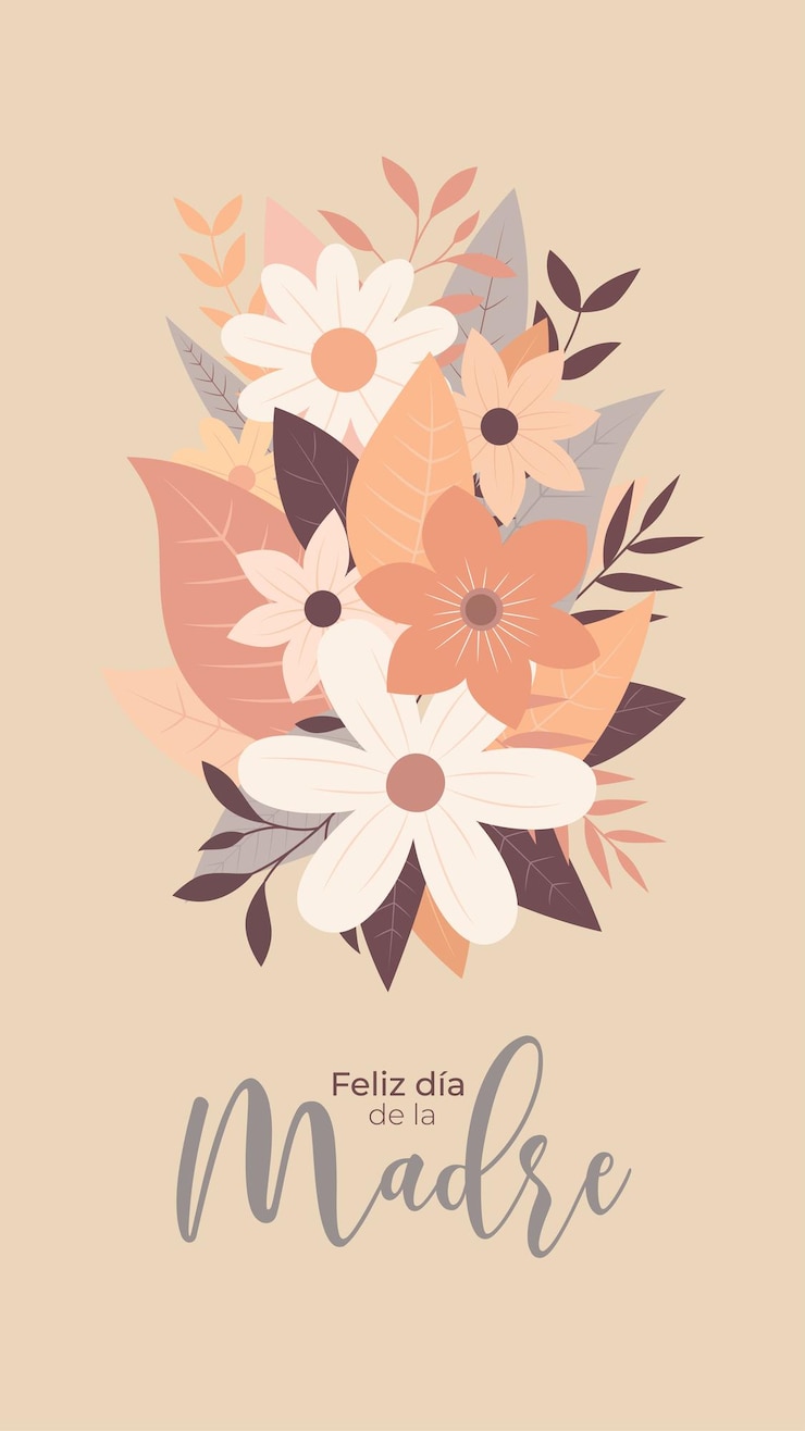 Vettore feliz dia de la madre tarjeta de felicitacion