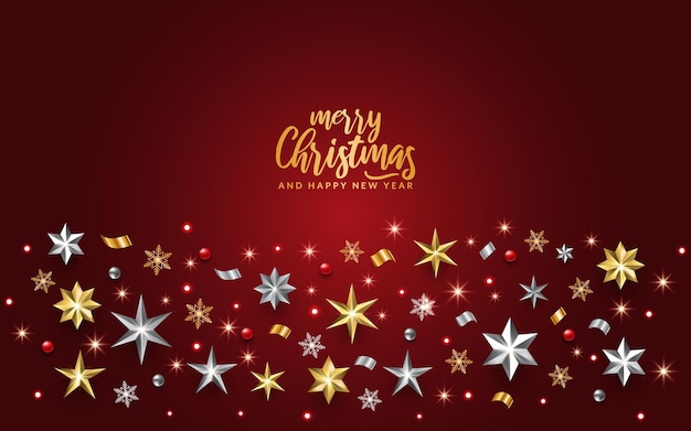 feliz natal buon natale glitter stelle decorazione sfondo banner