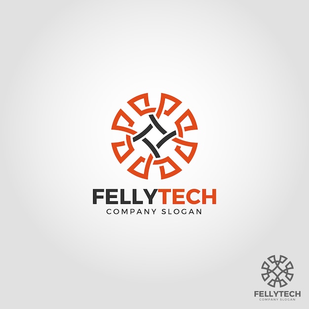 Felly Tech - Modello astratto cerchio logo