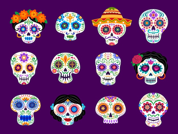 Festa del Giorno dei Morti Teschi di Calavera messicani