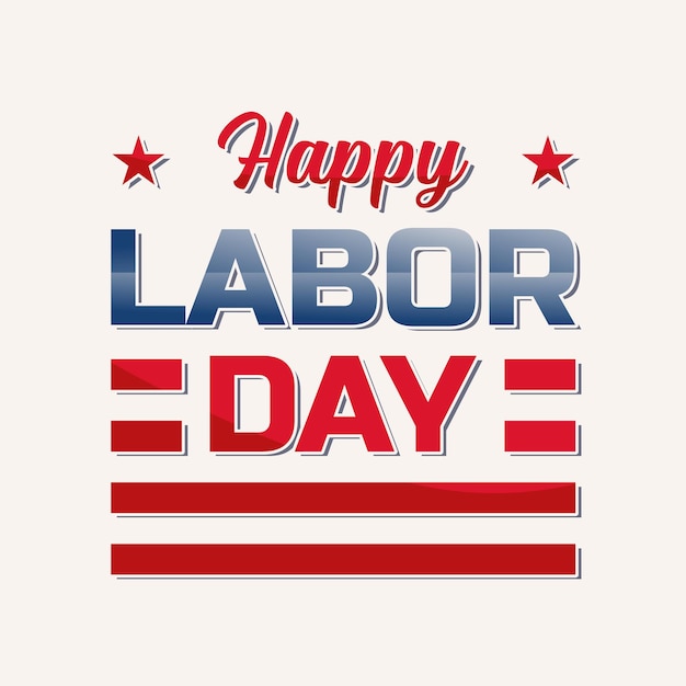 Festa del lavoro lettering USA sfondo illustrazione vettoriale Celebrazione della festa del lavoro