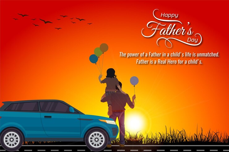 Festa del papà social media Facebook banner post design template completo vettoriale EPS