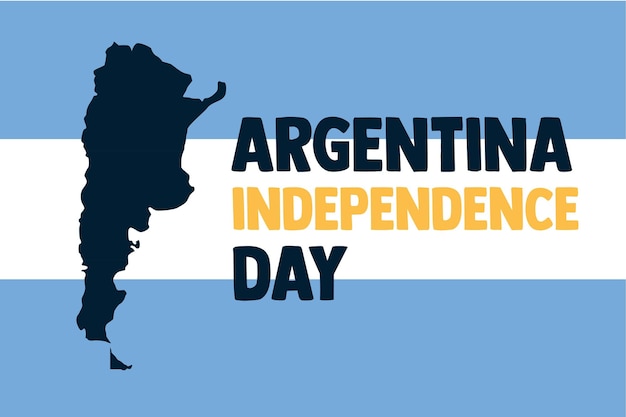 Festa dell'indipendenza dell'Argentina con mappa