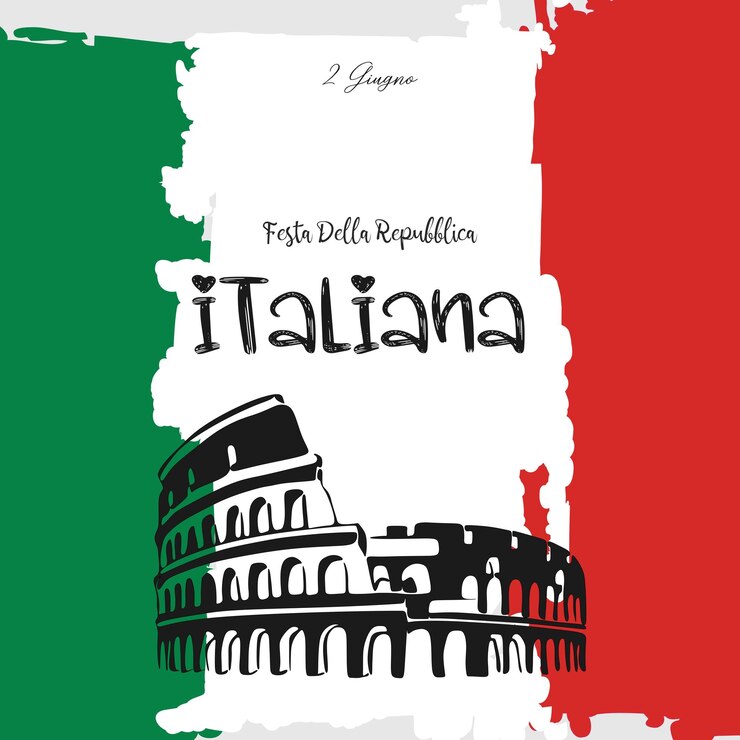Vettore festa della repubblica italiana italia giorno della repubblica felice festa nazionale 2 giugno in italia bandiera d'italia