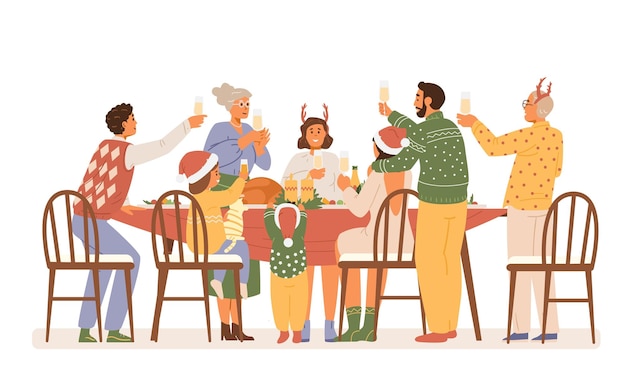 Festa di Natale in famiglia a casa