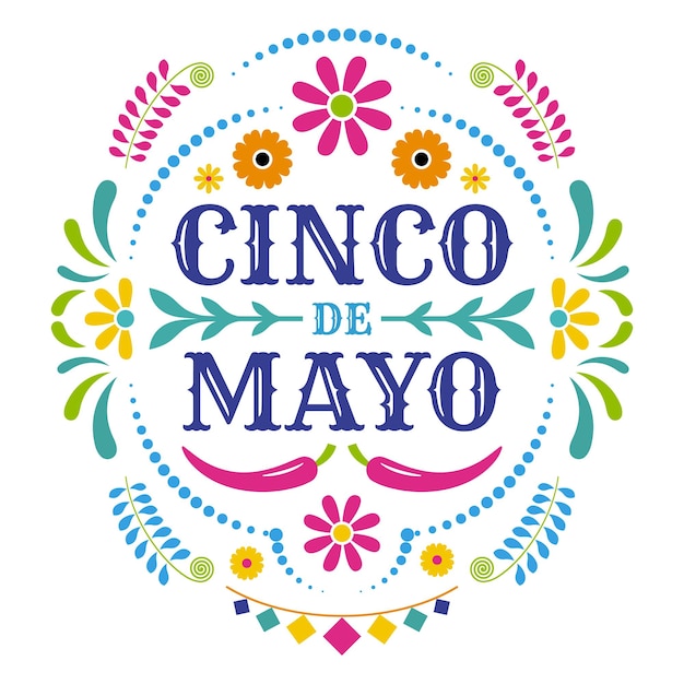 Festa federale del Cinco de Mayo in Messico illustrazione vettoriale