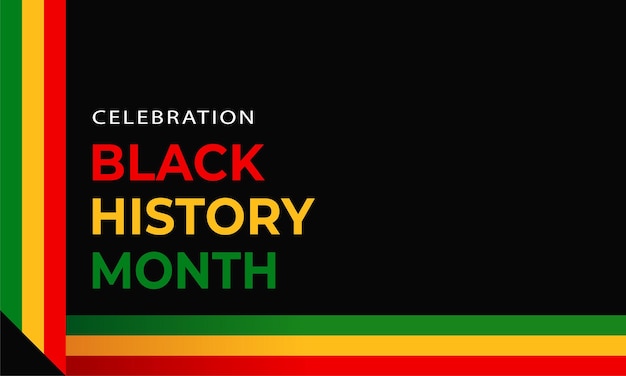 Festeggia il mese della storia nera africana sull'illustrazione di sfondo nero