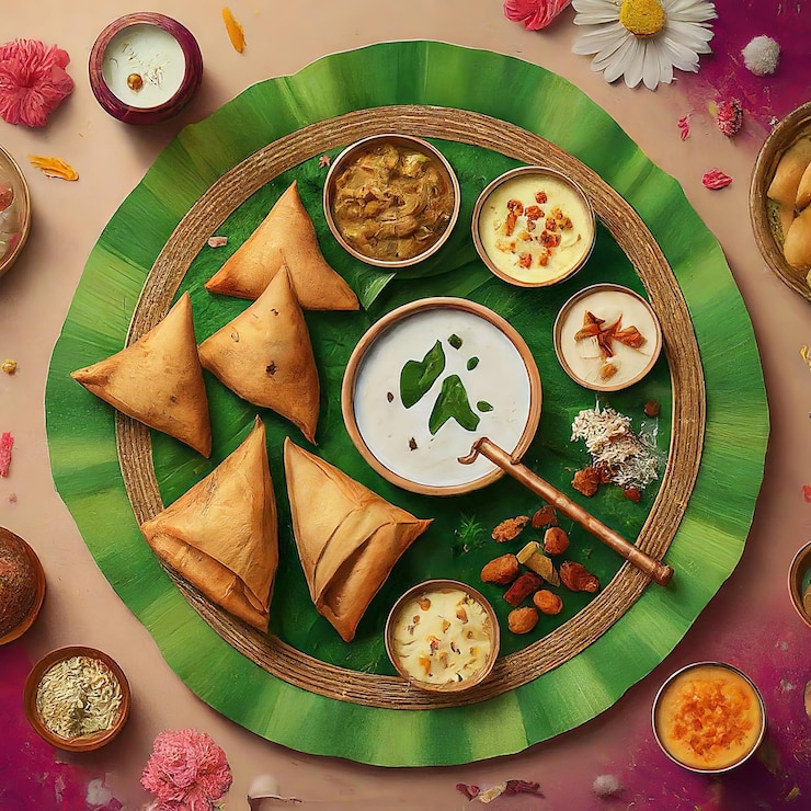 Vettore festival di cucina indiano diwali ali ali o