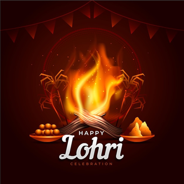 Festival di lohri realistico