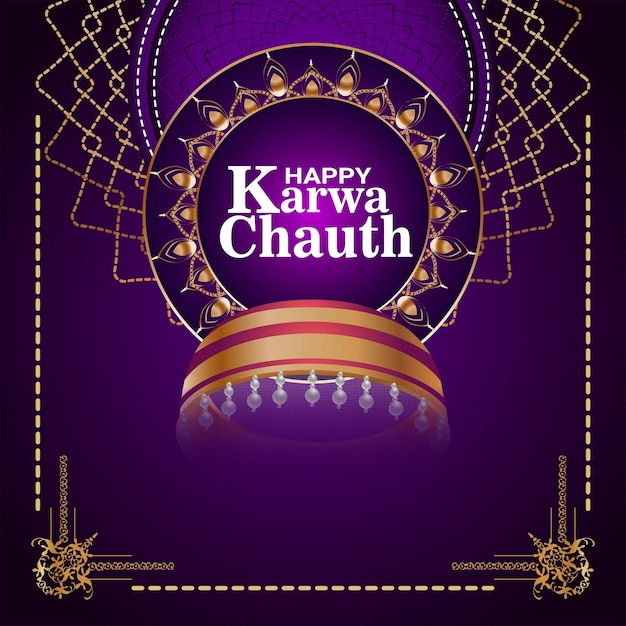 Festival indiano della felice celebrazione dello sfondo di karwa chauth