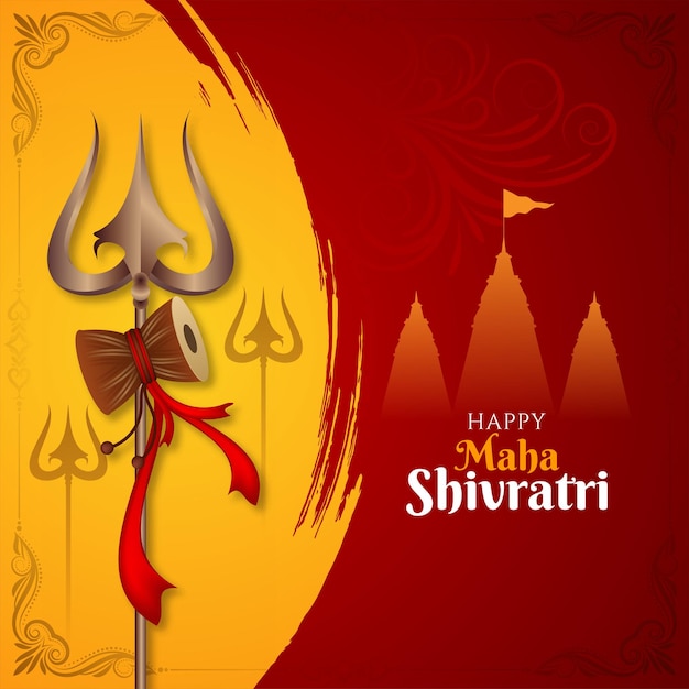 Festival indù indiano Maha Shivratri saluto vettore di sfondo