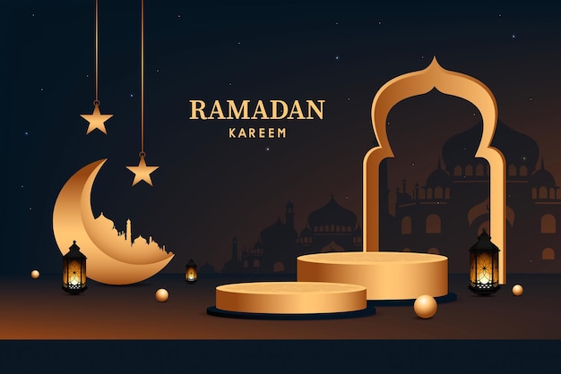 Festival per il mese santo musulmano Ramadan Kareem disegno vettoriale