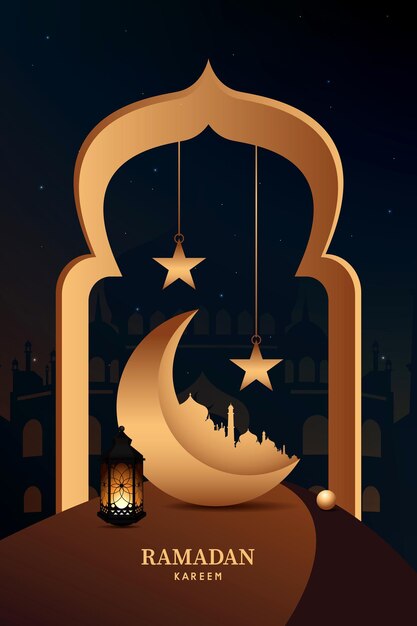 Festival per il mese santo musulmano Ramadan Kareem disegno vettoriale