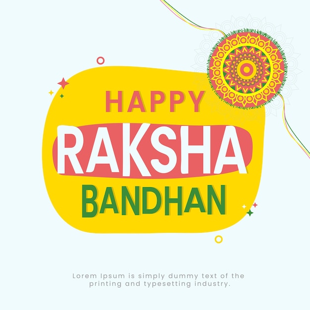 Festival religioso indiano Raksha Bandhan sfondo illustrazione vettoriale Social Media Post