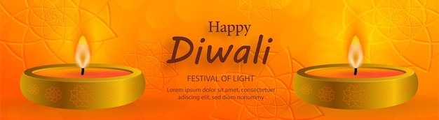 Festive Diwali e Deepawali card Il festival indiano delle luci