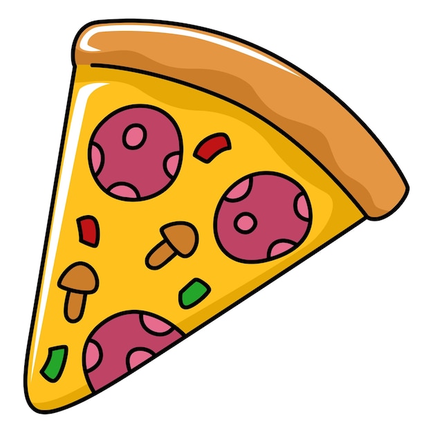 Fetta di pizza d'arte di Doodle