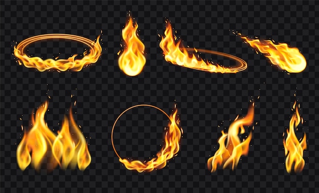 Fiamme, fiamme e effetti realistici
