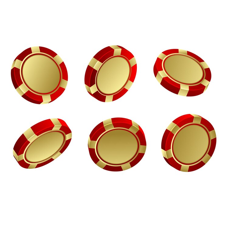 Vettore fiche di poker rosse