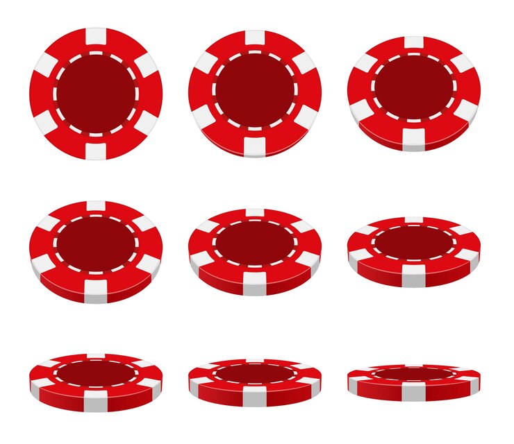 Vettore fiches del casinò monete gettone colorate per il gioco d'azzardo del poker e blackjack elementi realistici del casinò vettoriale decente