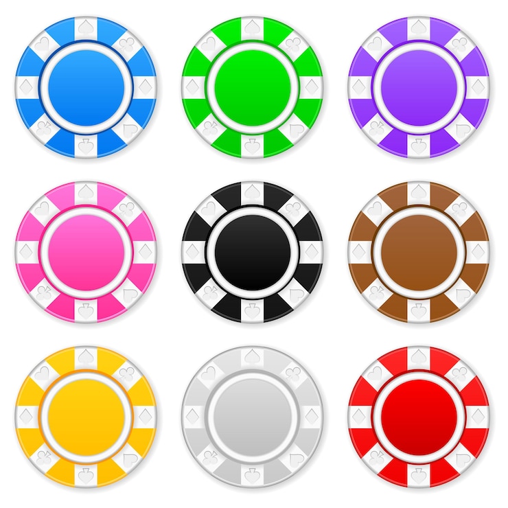 Vettore fiches per poker