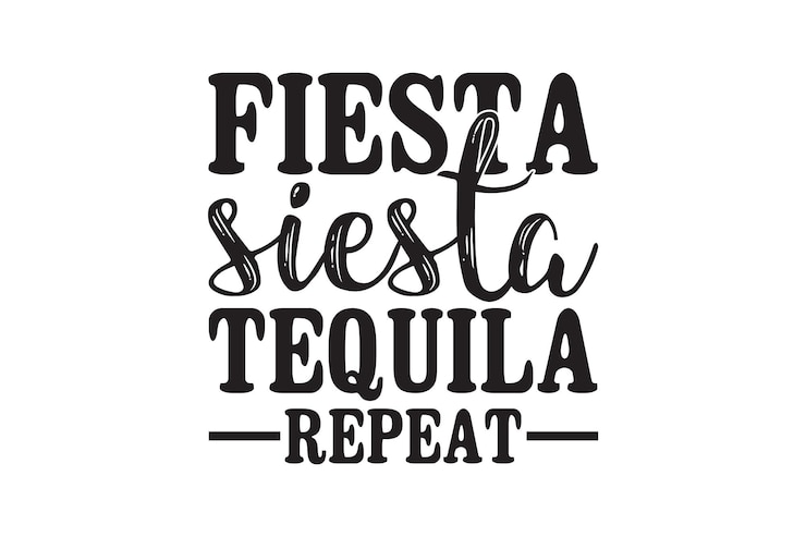 Vettore fiesta fiesta siesta siesta siesta tequila ripetizione.