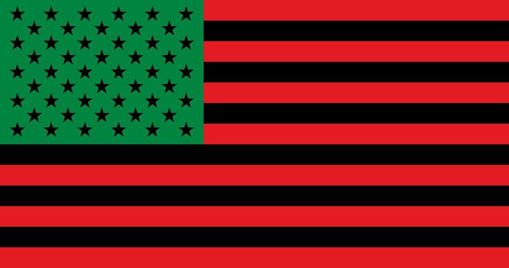 Vettore file eps vettoriale della bandiera dell'america africana