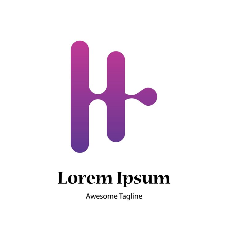 File vettoriale di progettazione del logo creativo della lettera H
