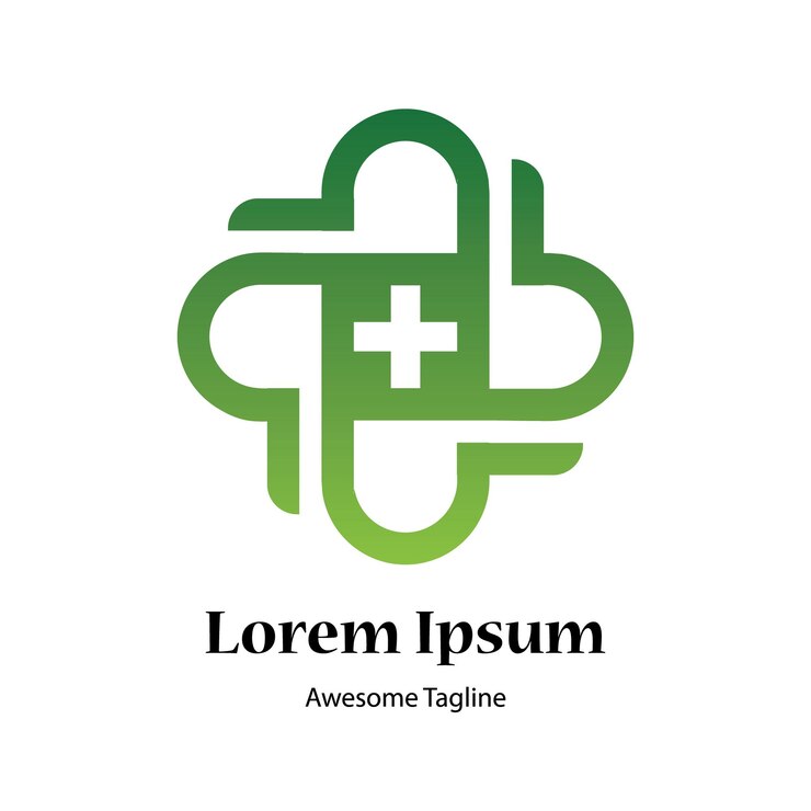 File vettoriale di progettazione incrociata del logo medico