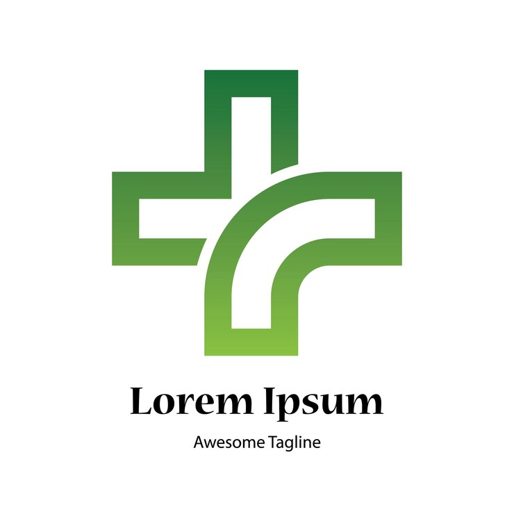 File vettoriale di progettazione incrociata del logo medico